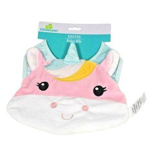 Girls Baby Bib Pastel Colors Feeding Adorable Unicorn